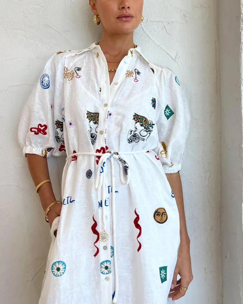 Maya™ | Unique Linen Dress